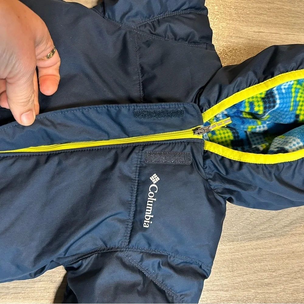 Columbia Navy Snowsuit with Yellow Trim - Infant One-Piece